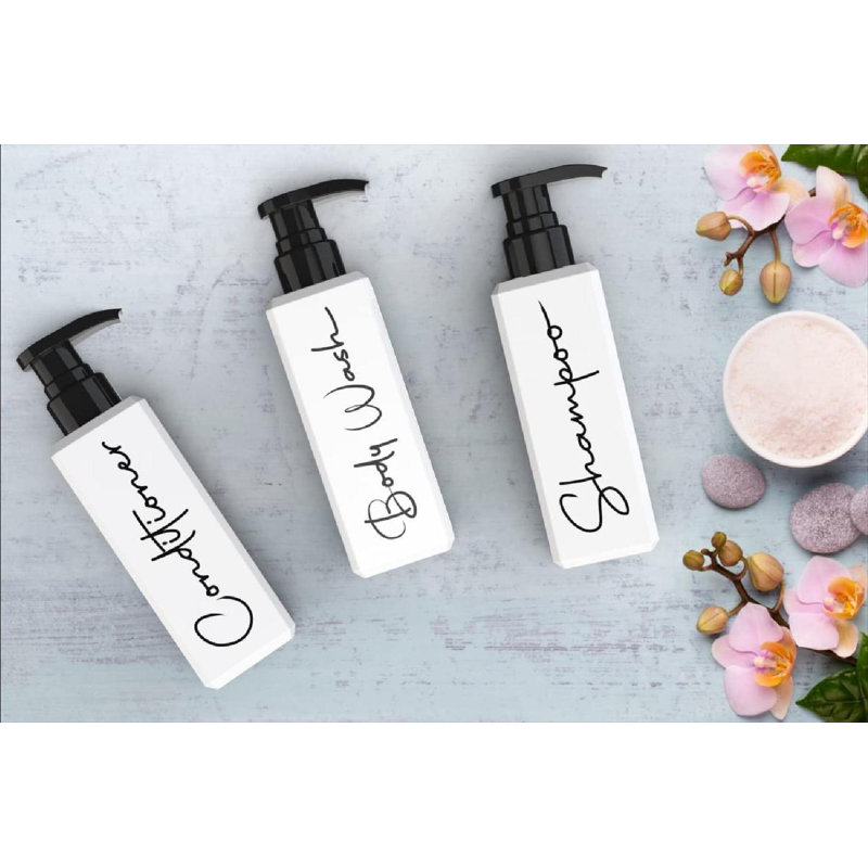 Frifoho 16Oz Shampoo And Conditioner Dispenser Printed Soap Dispenser